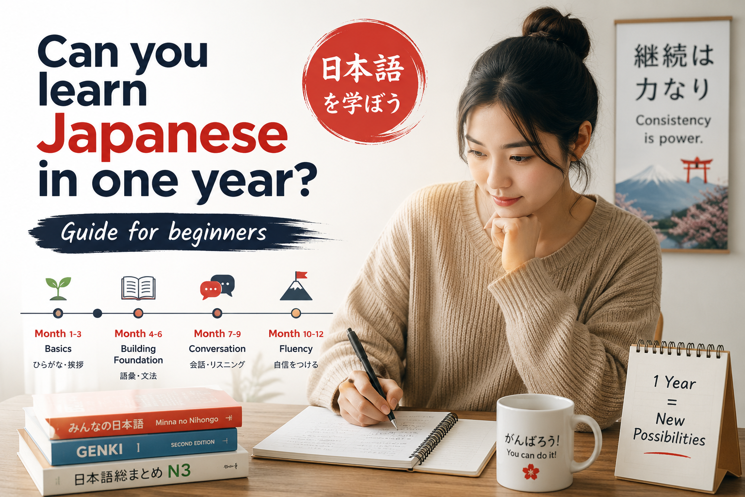 Can You Learn Japanese in One Year? A Guide for Beginners